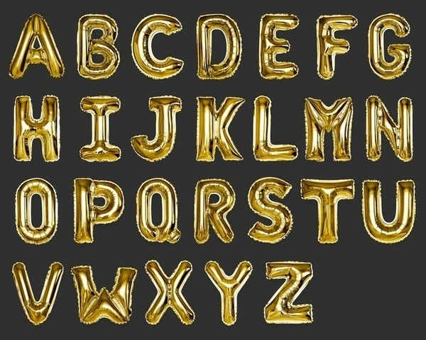 16 INCH ALPHABET GOLDEN COLOR