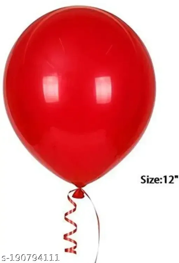 RED COLOUR 25 PCS  METALLIC BALLOON 