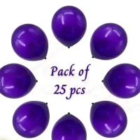 PURPLE COLOUR 25 PCS  METALLIC BALLOON 