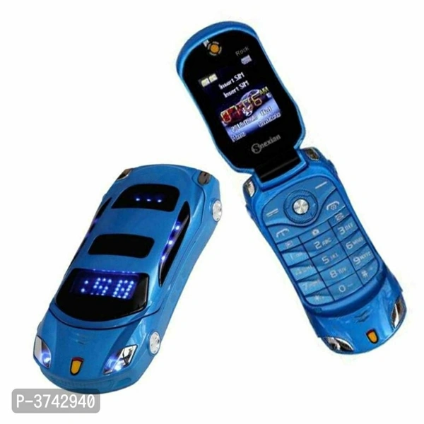 Ringme R1 Car Design Keypad Flip Phone With Dual Sim | 0.08mp Camera Mp3 Player (Blue)