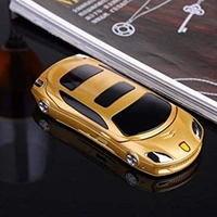 Ringme R1 Car Design Keypad Flip Phone with Dual Sim | 0.08mp Camera Mp3 Player (Gold)