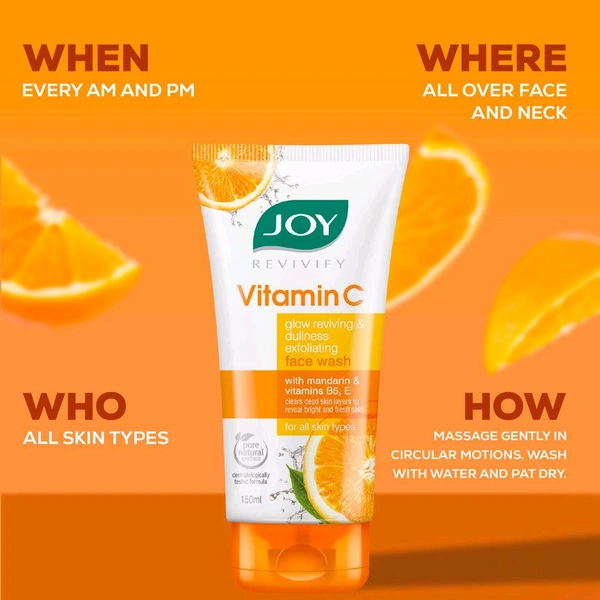 JOY VITAMIN C FACE WASH 50 ML ॥ जॉय व्हिटॅमीन सी फेस वॉश 50 मिली