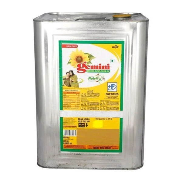 जेमीनी सूर्यफूल तेल Gemini Sunflower Oil - 15 Ltr