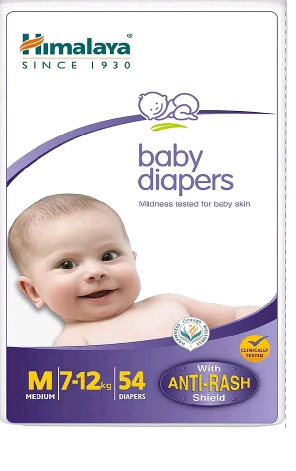 Himalaya Baby Diapers Tape With Anti Rash Shield Small - 54 Pieces