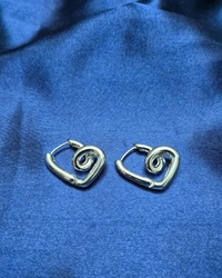 TWISTED CHARM HEARTS- SILVER