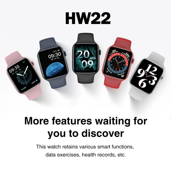 HW22 Smartwatch Bluetooth Call IP67 Waterproof 1.75 inch Full touch screen Heart Rate Smartwatch - black