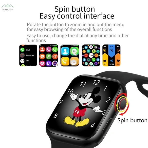 HW22 Smartwatch Bluetooth Call IP67 Waterproof 1.75 inch Full touch screen Heart Rate Smartwatch - black