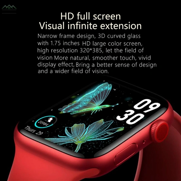 HW22 Smartwatch Bluetooth Call IP67 Waterproof 1.75 inch Full touch screen Heart Rate Smartwatch - black