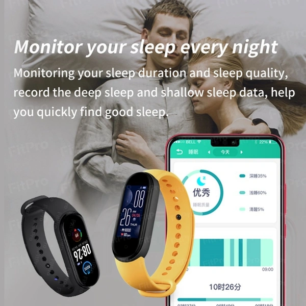 NEW M5 Smart Watch Waterproof Bluetooth Fitness Tracker Wristband Heart Rate Watch Bracelet - black