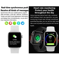 T55+ Women Men Bluetooth Call IP67 Waterproof 1.75 inch Full touch screen Heart Rate Smartwatch - Black