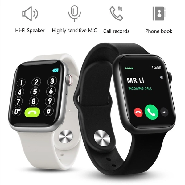 T55+ Women Men Bluetooth Call IP67 Waterproof 1.75 inch Full touch screen Heart Rate Smartwatch - Black