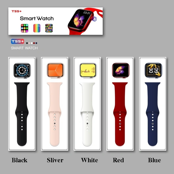 T55+ Women Men Bluetooth Call IP67 Waterproof 1.75 inch Full touch screen Heart Rate Smartwatch - Black