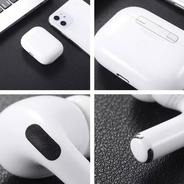 Airpod Pro Premium Clone with Wireless Charging Case Active Noise Cancellation Compatible with Android - White
