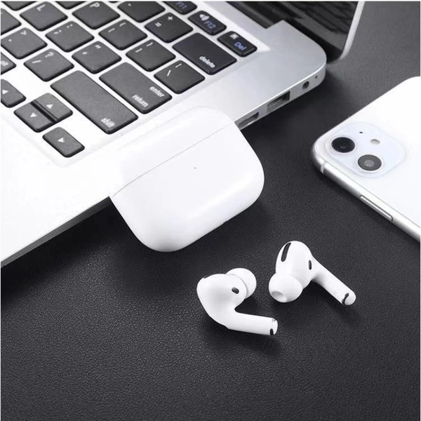 Airpod Pro Premium Clone with Wireless Charging Case Active Noise Cancellation Compatible with Android - White