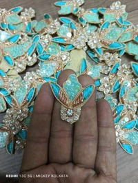 Arihant Handmade Tiki & Thread Work Buti  - Turquoise, 50 Pcs