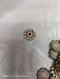Hardik Beautiful Kundan Buti - Red, 50 Pcs
