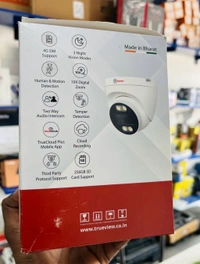 Trueview 3MP 4G Indoor Security Camera with All-Time Color Vision, Two-Way Audio & Cloud Storage With STQC (Standard Technical Quality Check) - White