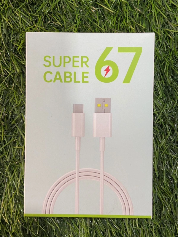 SHKOD F67 Fast Charging USB A to Type-C Cable | 5A Support | 480Mbps | 1 Meter | Durable & Tangle-Free |  - White, 1 Mtr