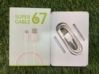 SHKOD F67 Fast Charging USB A to Type-C Cable | 5A Support | 480Mbps | 1 Meter | Durable & Tangle-Free |  - White, 1 Mtr