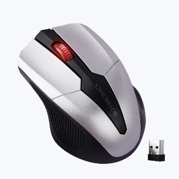 Zebronics  ZEBRONICS Zeb-Race Wireless Ambidextrous
Optical Mouse (2.4GHz Wireless, Black) - Black