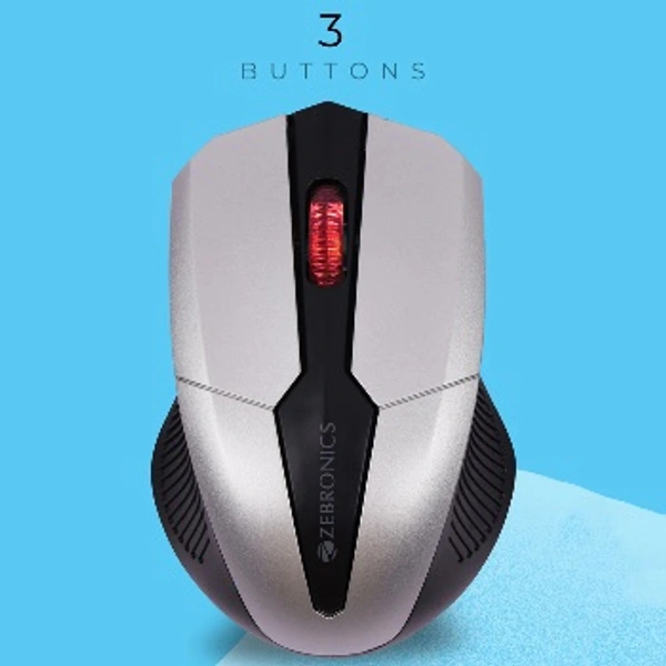 Zebronics  ZEBRONICS Zeb-Race Wireless Ambidextrous
Optical Mouse (2.4GHz Wireless, Black) - Black