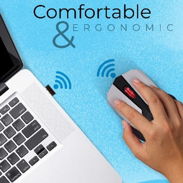 Zebronics  ZEBRONICS Zeb-Race Wireless Ambidextrous
Optical Mouse (2.4GHz Wireless, Black) - Black