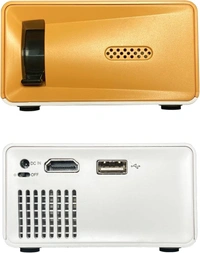 Portable Mini LED Projector | 720p HD Micro Theater Projector with Inbuilt Speaker & Mobile Screen Cast Support - White