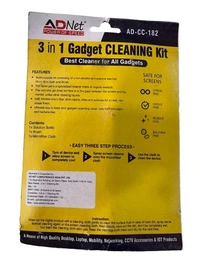 3-in-1 Gadget Cleaning Kit – Gel, Brush & Microfiber Cloth | Safe for All Screens