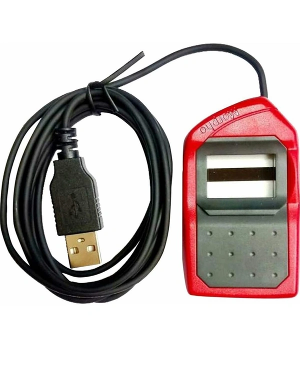 Morpho L1 Fingerprint Scanner – UIDAI Certified Biometric USB Device for Aadhaar & Digital Authentication - Red