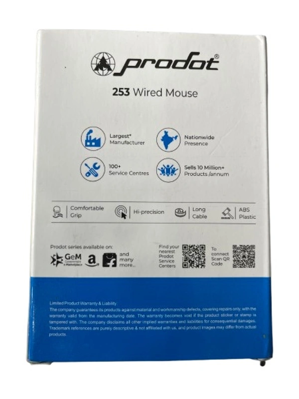 Prodot USB Optical Mouse – Ergonomic Design, High Precision, Plug & Play - Black