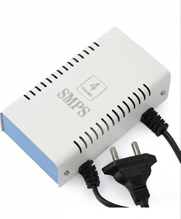4 Channel CCTV Power Supply – Stable Voltage Protection | Supports 4 Cameras up to 40–60M Range