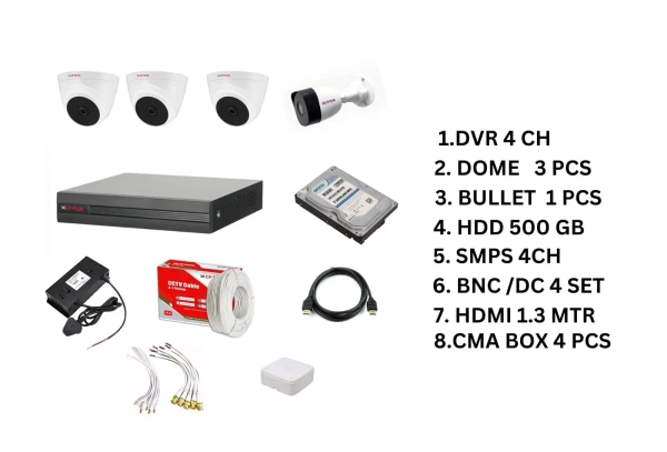 CP PLUS Full HD 4Ch DVR CP Plus Dome Camera MegaPixel