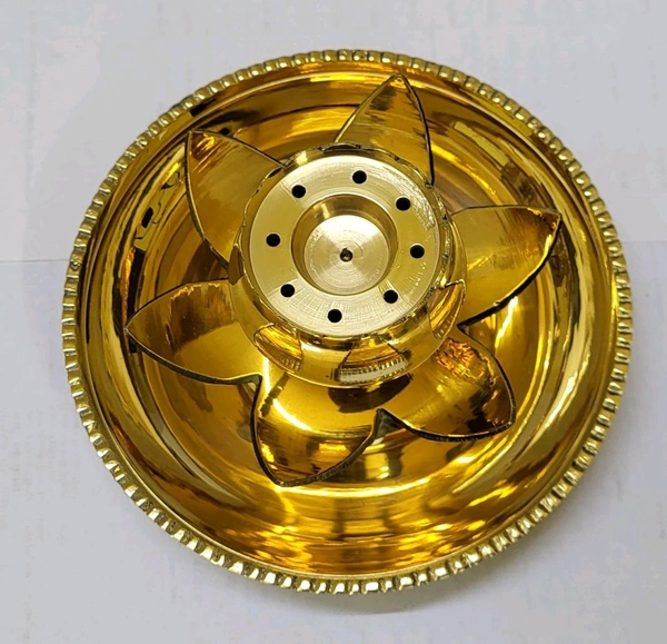 KANSAL ARTS AND HANDICRAFTS Brass Agarbatti Stand 5" Rope Design