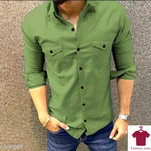 Men's Casual Double Pocket Shirt - S