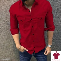 Men's Casual Double Pocket Shirt - S