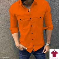 Men's Casual Double Pocket Shirt - S