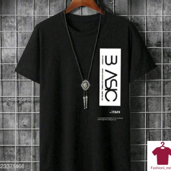 Comfy Fashionable Men Tshirt - Balck, L