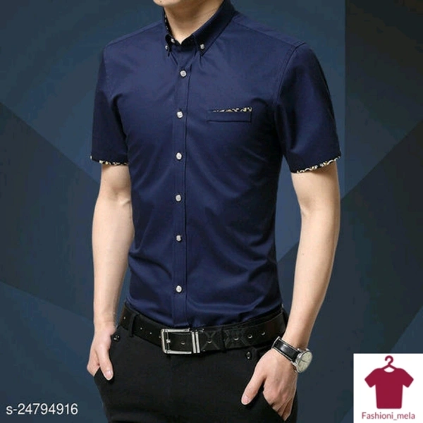 Men's Half Sleeves Casual Shirts  - M
