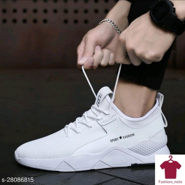 Men's Footwear White Colour  - white, 7