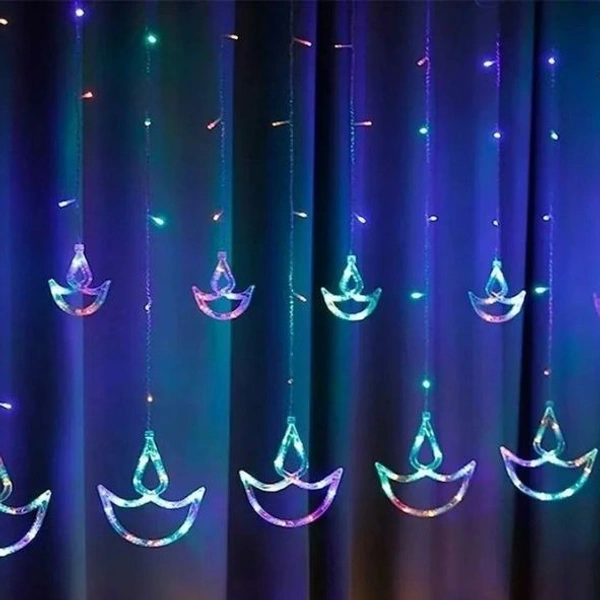Diya Curtain LED String Light - Multicolour