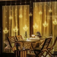 Diya Curtain LED String Light - Gold