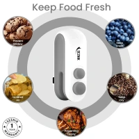 Fortune Cart Mini Food Packet Sealing Machine – Handheld Sealer with 1 Year Warranty (White)