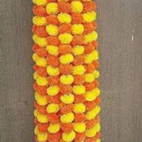 Artificial Orange Yellow Marigold Garlands - orange/ yellow