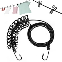 Fortune Cart Elastic Cloth Drying Rope with Hooks & 12 Clips – Portable Clothesline for Travel & Home