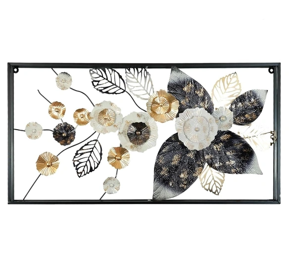 Indian Aesthetica INDIAN AESTHETICA Dechome Leaf Metal Wall Art Indoor & Outdoor Wall Decor for Living Room, Bathroom, Garden, Porch, Patio, Fence Decorative Item WA52 - 64L*9W*125H