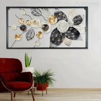Indian Aesthetica INDIAN AESTHETICA Dechome Leaf Metal Wall Art Indoor & Outdoor Wall Decor for Living Room, Bathroom, Garden, Porch, Patio, Fence Decorative Item WA52 - 64L*9W*125H