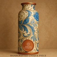 Indian Aesthetica Royal Veda™ – 1 Litre 100% Pure Copper Water Bottle | Handcrafted & Leak-Proof | Ayurvedic Wellness Vessel | BPA-Free | By Indian Aesthetica - 1000ML