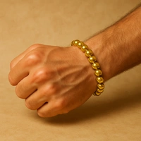 Golden Intent – Polished Pyrite Bracelet for Confidence, Magnetism & Forward Energy