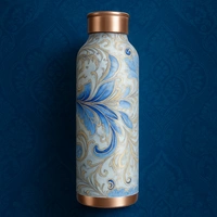 Indian Aesthetica Royal Veda™ – 1 Litre 100% Pure Copper Water Bottle | Handcrafted & Leak-Proof | Ayurvedic Wellness Vessel | BPA-Free | By Indian Aesthetica - 1000ML