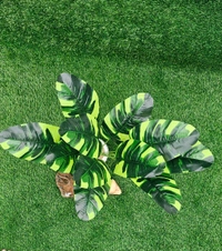 Indian Aesthetica Artificial banana plant with variegated leaves, designed for indoor decoration. 